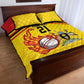 Custom Africa Cricket Uganda Quilt Bed Set Cranes Cricket Ball Fire - African Pride