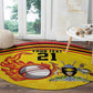Custom Africa Cricket Uganda Round Carpet Cranes Cricket Ball Fire - African Pride