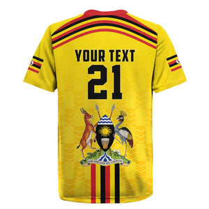 Custom Africa Cricket Uganda Rugby Jersey Cranes Cricket Ball Fire - African Pride