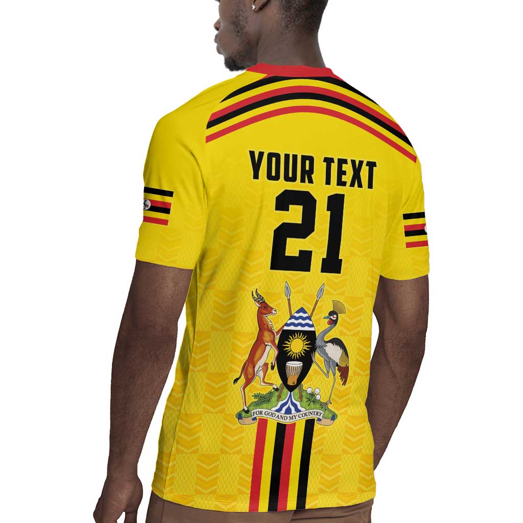 Custom Africa Cricket Uganda Rugby Jersey Cranes Cricket Ball Fire - African Pride