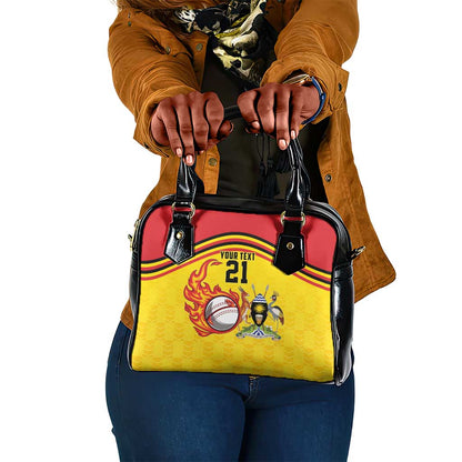 Custom Africa Cricket Uganda Shoulder Handbag Cranes Cricket Ball Fire - African Pride