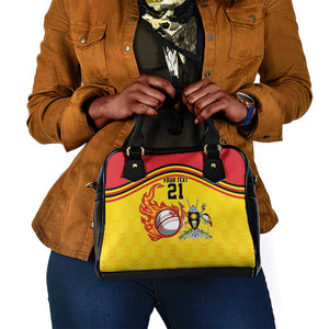 Custom Africa Cricket Uganda Shoulder Handbag Cranes Cricket Ball Fire - African Pride