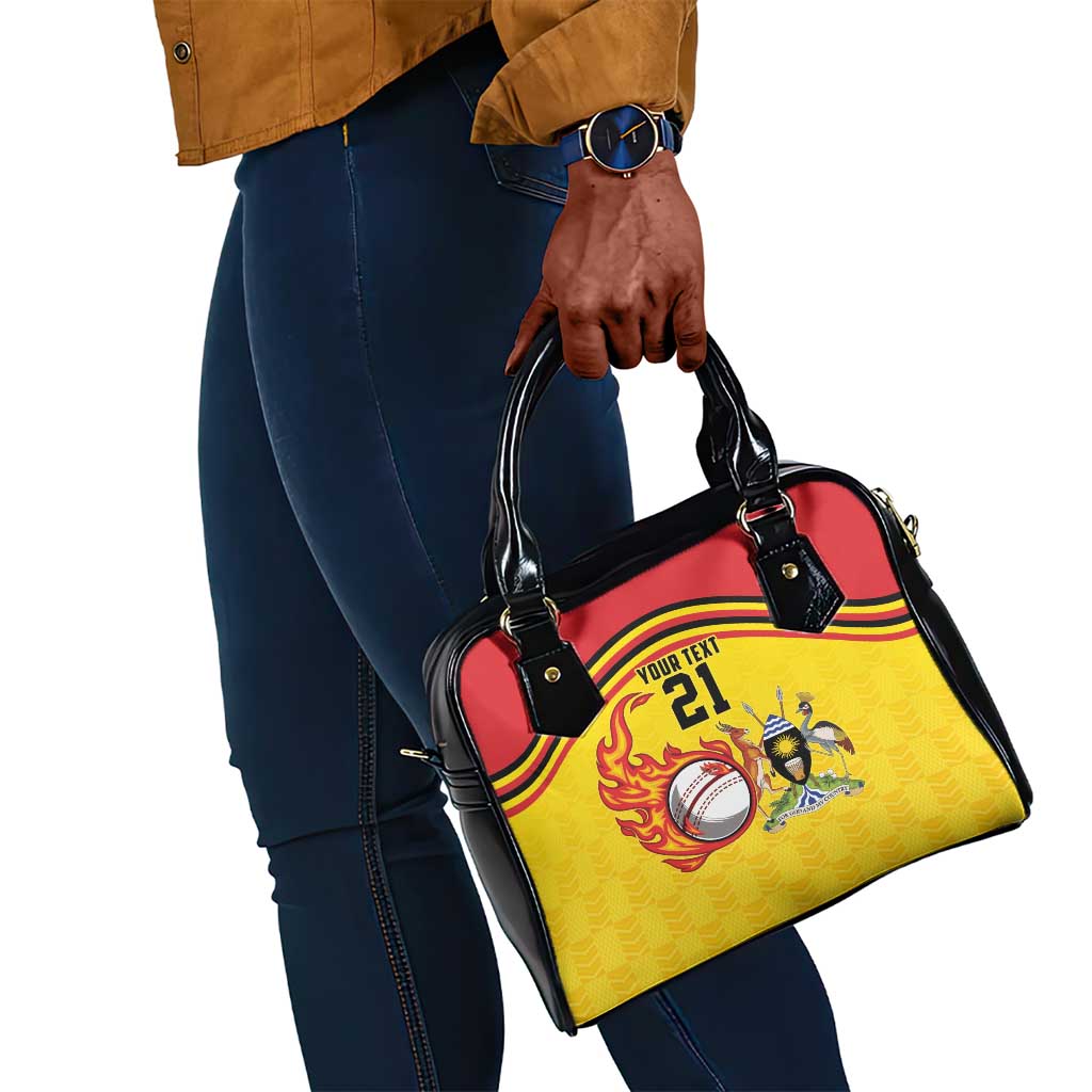 Custom Africa Cricket Uganda Shoulder Handbag Cranes Cricket Ball Fire - African Pride