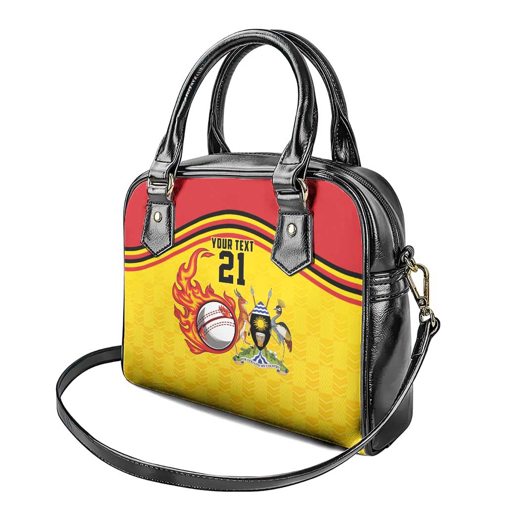 Custom Africa Cricket Uganda Shoulder Handbag Cranes Cricket Ball Fire - African Pride