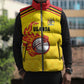 Custom Africa Cricket Uganda Sleeveless Puffer Jacket Cranes Cricket Ball Fire