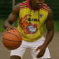 Custom Africa Cricket Uganda Sleeveless Zip Hoodie Cranes Cricket Ball Fire - African Pride