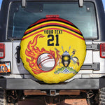 Custom Africa Cricket Uganda Spare Tire Cover Cranes Cricket Ball Fire - African Pride