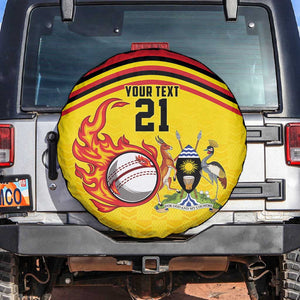 Custom Africa Cricket Uganda Spare Tire Cover Cranes Cricket Ball Fire - African Pride