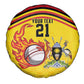Custom Africa Cricket Uganda Spare Tire Cover Cranes Cricket Ball Fire - African Pride