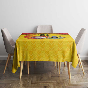 Custom Africa Cricket Uganda Tablecloth Cranes Cricket Ball Fire - African Pride