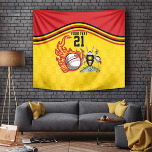 Custom Africa Cricket Uganda Tapestry Cranes Cricket Ball Fire - African Pride