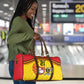 Custom Africa Cricket Uganda Travel Bag Cranes Cricket Ball Fire