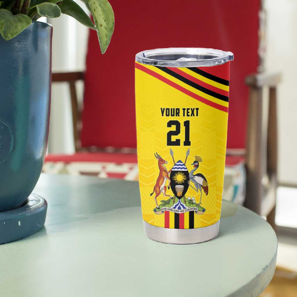 Custom Africa Cricket Uganda Tumbler Cup Cranes Cricket Ball Fire - African Pride