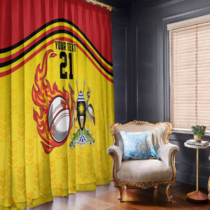 Custom Africa Cricket Uganda Window Curtain Cranes Cricket Ball Fire - African Pride