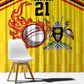 Custom Africa Cricket Uganda Window Curtain Cranes Cricket Ball Fire - African Pride
