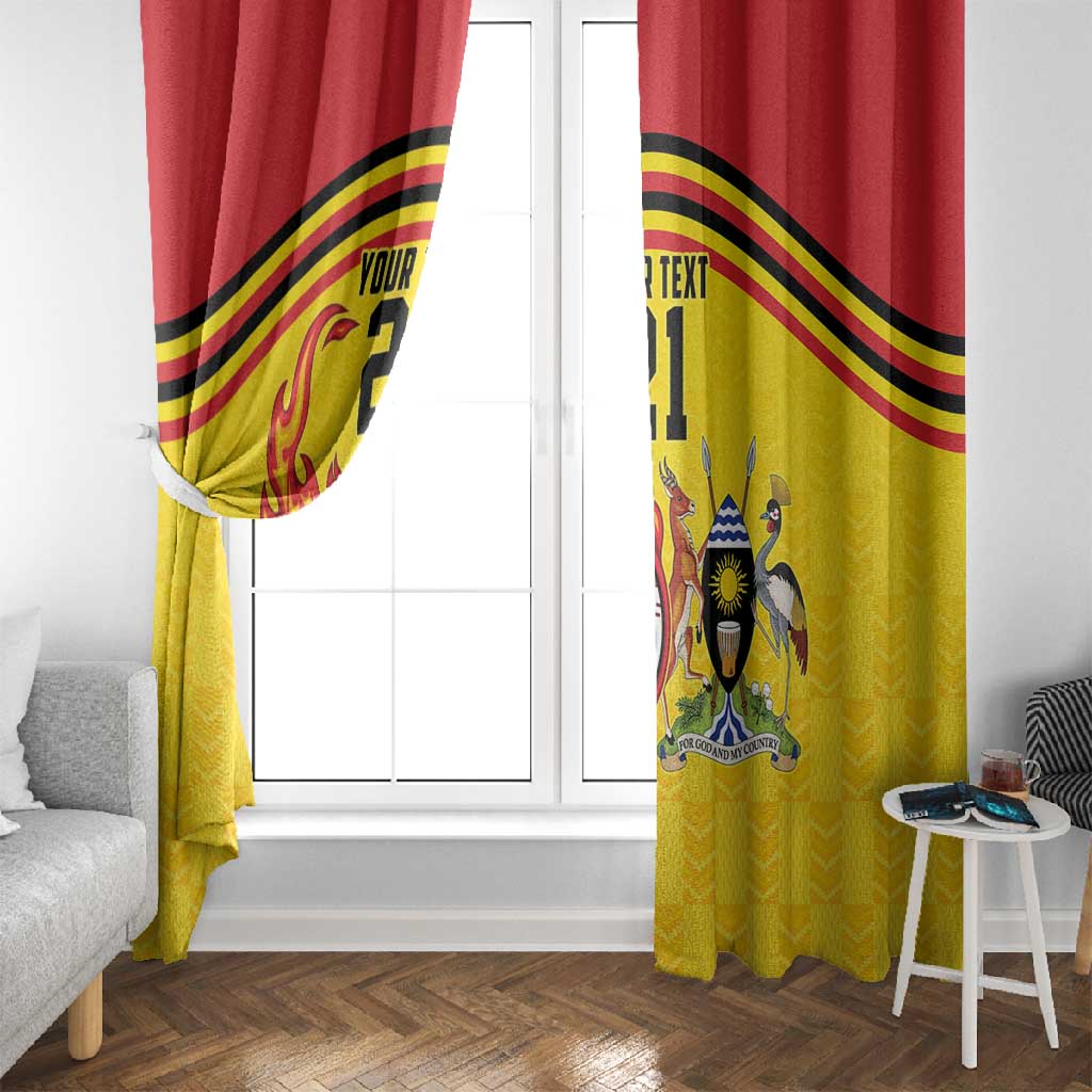 Custom Africa Cricket Uganda Window Curtain Cranes Cricket Ball Fire - African Pride