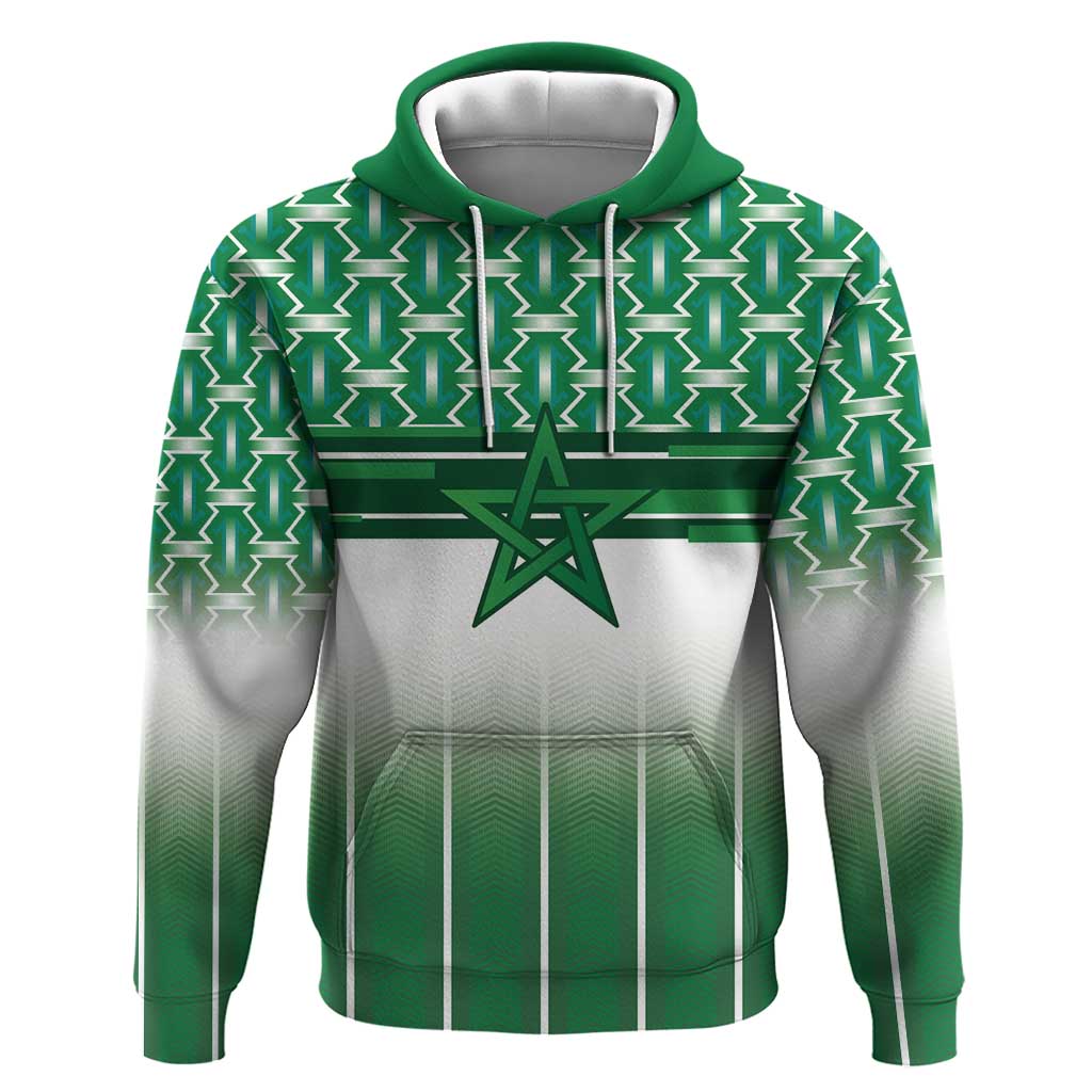 World Football Morocco Custom Hoodie 1994 Away Retro Green Jersey - African Pride