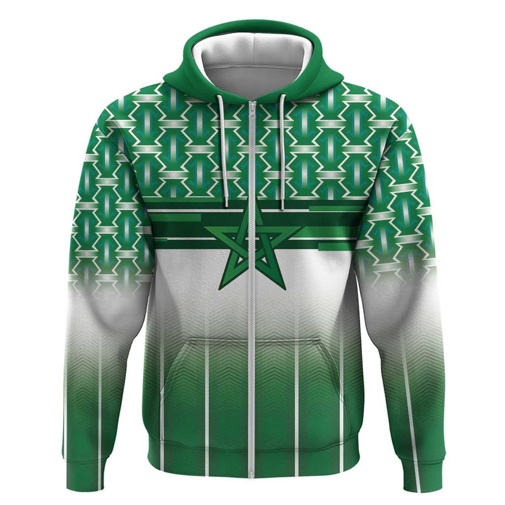 World Football Morocco Custom Hoodie 1994 Away Retro Green Jersey - African Pride