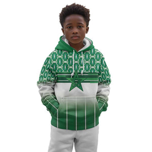 World Football Morocco Custom Kid Hoodie 1994 Away Retro Green Jersey - African Pride