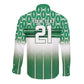 World Football Morocco Custom Long Sleeve Button Shirt 1994 Away Retro Green Jersey - African Pride