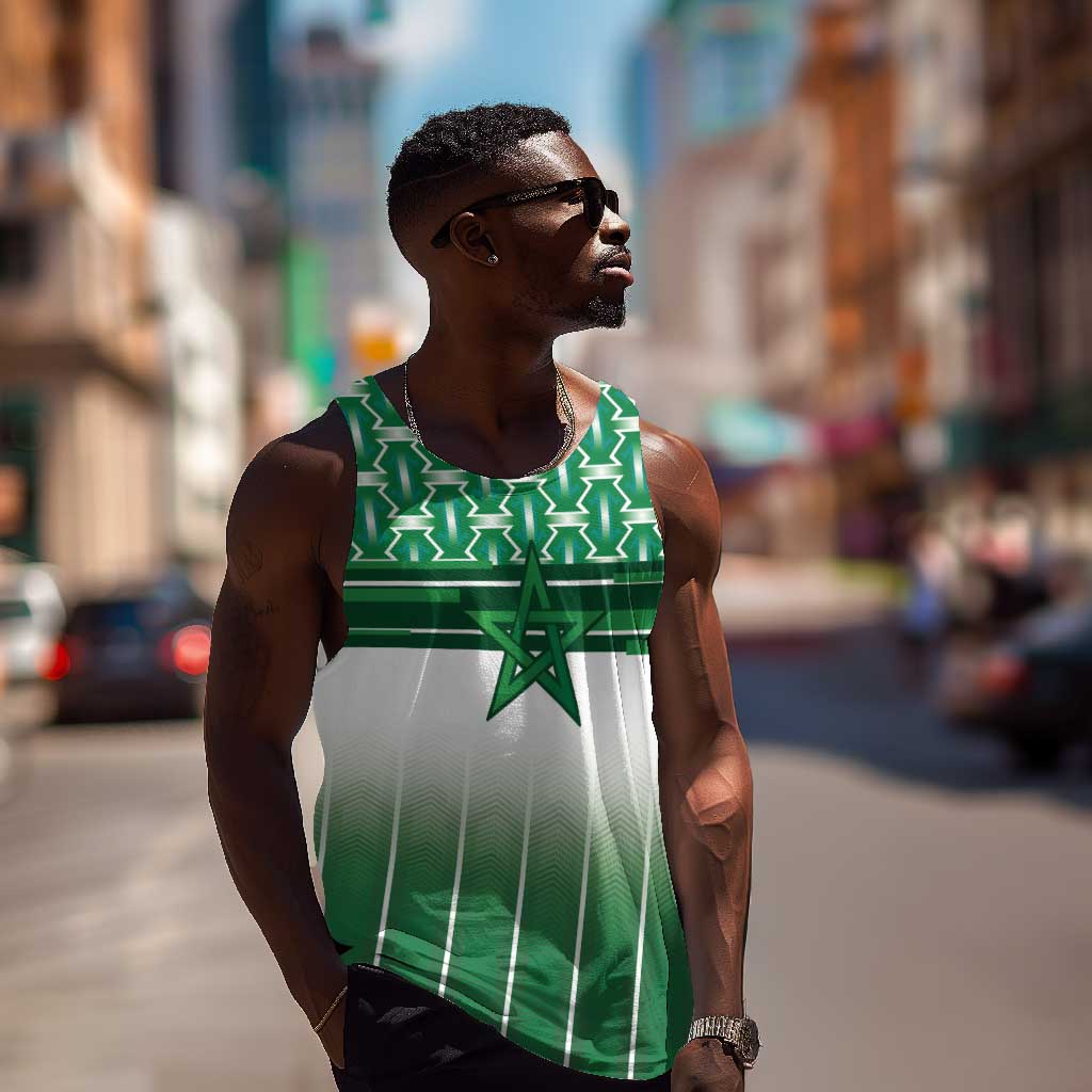 World Football Morocco Custom Men Tank Top 1994 Away Retro Green Jersey - African Pride