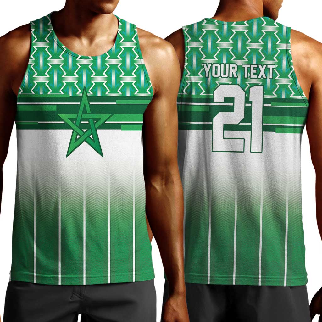 World Football Morocco Custom Men Tank Top 1994 Away Retro Green Jersey - African Pride