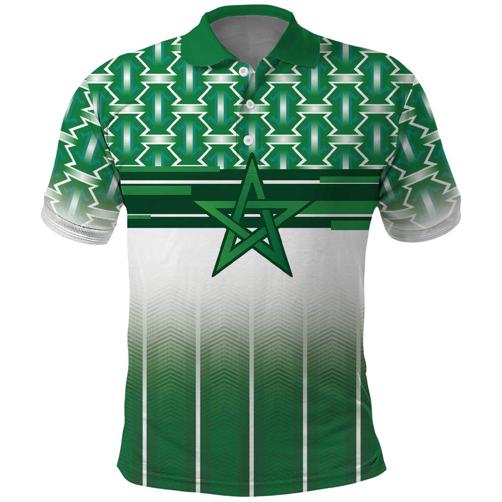 World Football Morocco Custom Polo Shirt 1994 Away Retro Green Jersey - African Pride