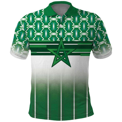 World Football Morocco Custom Polo Shirt 1994 Away Retro Green Jersey - African Pride