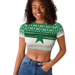 World Football Morocco Custom Raglan Cropped T shirt 1994 Away Retro Green Jersey - African Pride