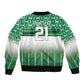 World Football Morocco Custom Sleeve Zip Bomber Jacket 1994 Away Retro Green Jersey - African Pride