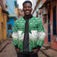 World Football Morocco Custom Sleeve Zip Bomber Jacket 1994 Away Retro Green Jersey - African Pride