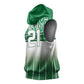 World Football Morocco Custom Sleeveless Hoodie 1994 Away Retro Green Jersey - African Pride