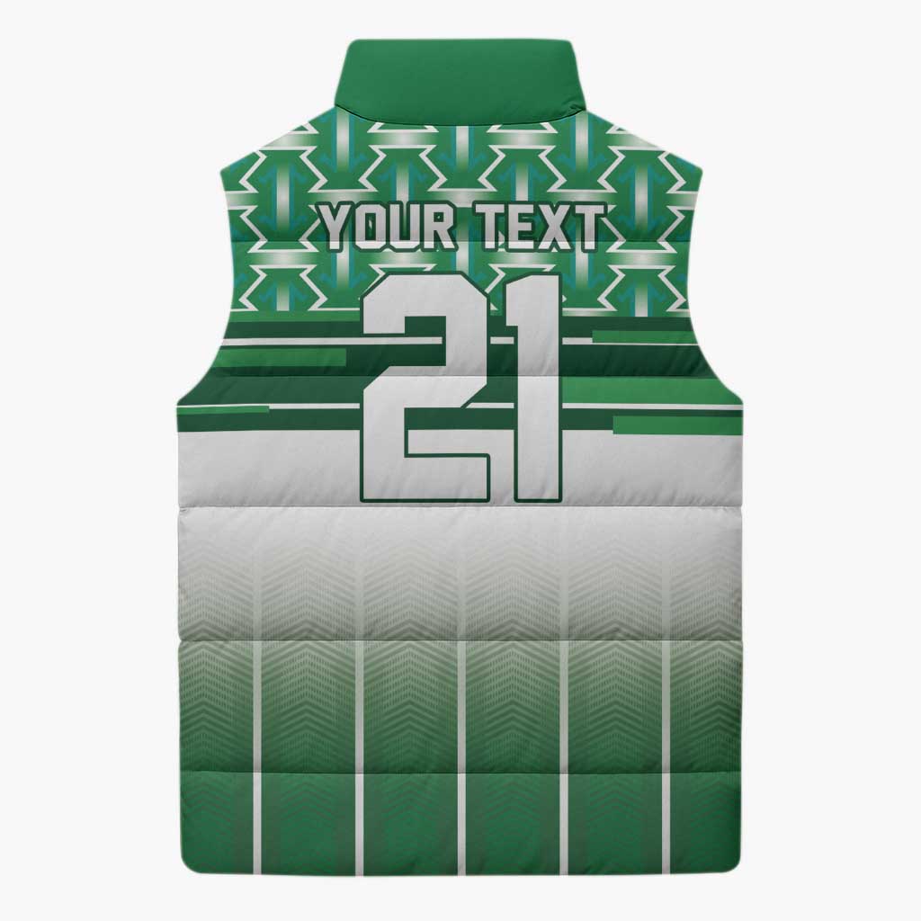 World Football Morocco Custom Sleeveless Puffer Jacket 1994 Away Retro Green Jersey - African Pride
