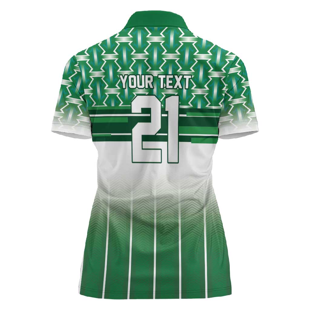 World Football Morocco Custom Women Polo Shirt 1994 Away Retro Green Jersey - African Pride