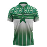 World Football Morocco Custom Zipper Polo Shirt 1994 Away Retro Green Jersey - African Pride