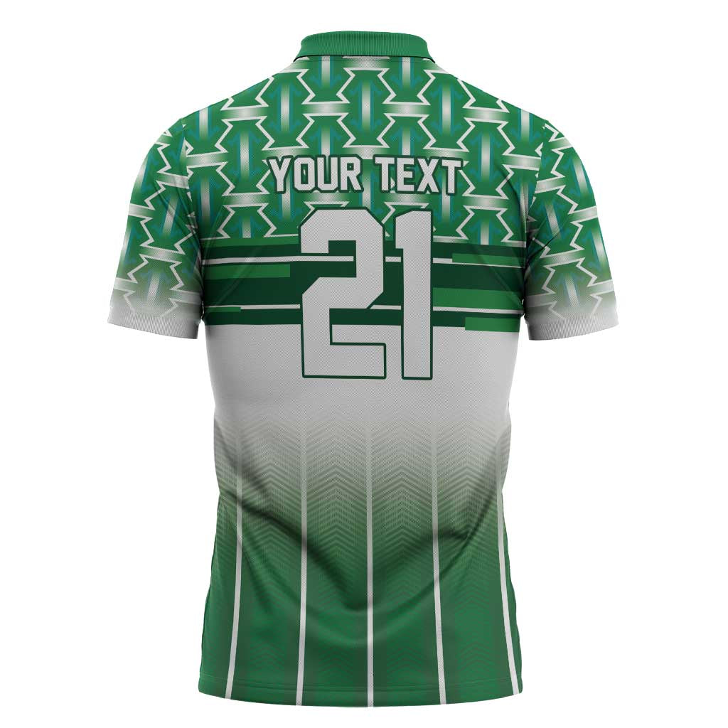 World Football Morocco Custom Zipper Polo Shirt 1994 Away Retro Green Jersey - African Pride