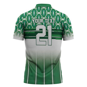 World Football Morocco Custom Zipper Polo Shirt 1994 Away Retro Green Jersey - African Pride