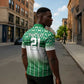World Football Morocco Custom Zipper Polo Shirt 1994 Away Retro Green Jersey - African Pride