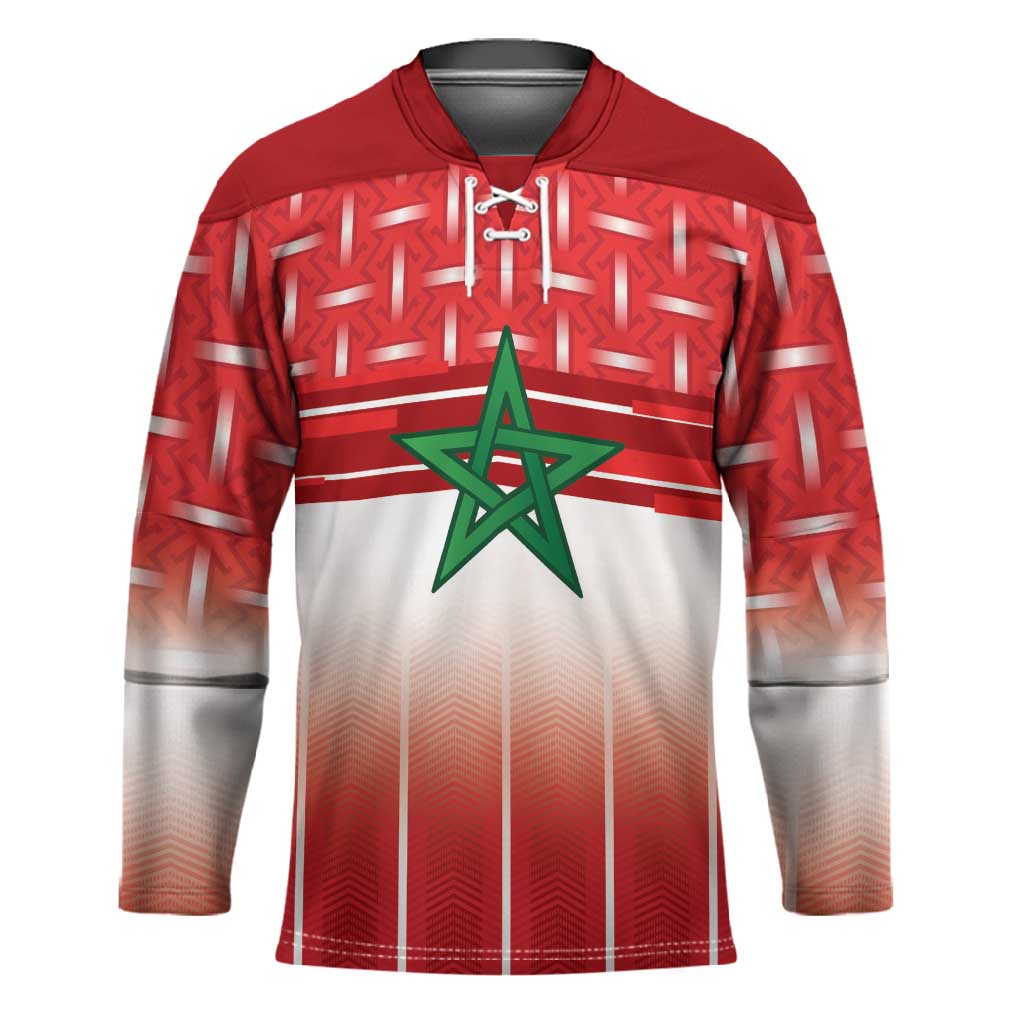 World Football Morocco Custom Hockey Jersey 1994 Away Retro Red Jersey - African Pride