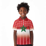World Football Morocco Custom Kid Polo Shirt 1994 Away Retro Red Jersey - African Pride
