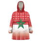 World Football Morocco Custom Kid Wearable Blanket Hoodie 1994 Away Retro Red Jersey - African Pride