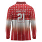 World Football Morocco Custom Long Sleeve Polo Shirt 1994 Away Retro Red Jersey - African Pride