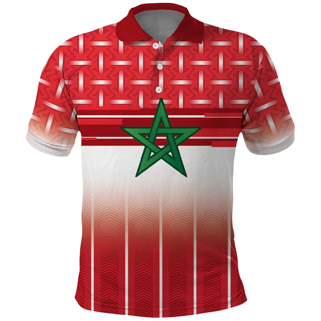 World Football Morocco Custom Polo Shirt 1994 Away Retro Red Jersey - African Pride