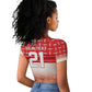 World Football Morocco Custom Raglan Cropped T shirt 1994 Away Retro Red Jersey - African Pride