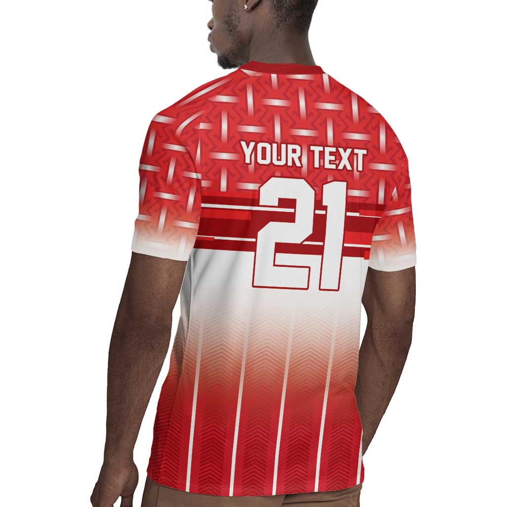 World Football Morocco Custom Rugby Jersey 1994 Away Retro Red Jersey - African Pride