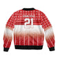 World Football Morocco Custom Sleeve Zip Bomber Jacket 1994 Away Retro Red Jersey - African Pride