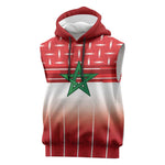 World Football Morocco Custom Sleeveless Hoodie 1994 Away Retro Red Jersey - African Pride