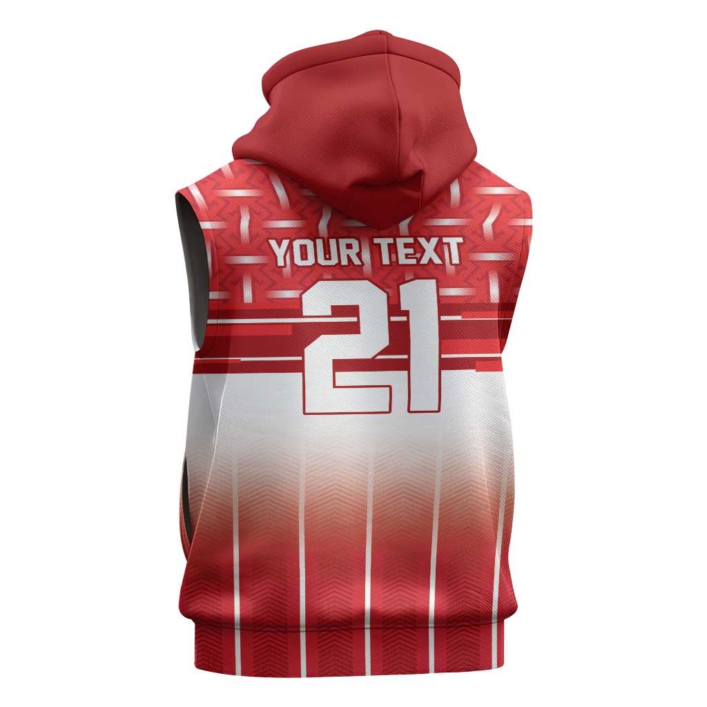 World Football Morocco Custom Sleeveless Hoodie 1994 Away Retro Red Jersey - African Pride