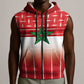 World Football Morocco Custom Sleeveless Zip Hoodie 1994 Away Retro Red Jersey - African Pride