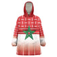World Football Morocco Custom Wearable Blanket Hoodie 1994 Away Retro Red Jersey - African Pride
